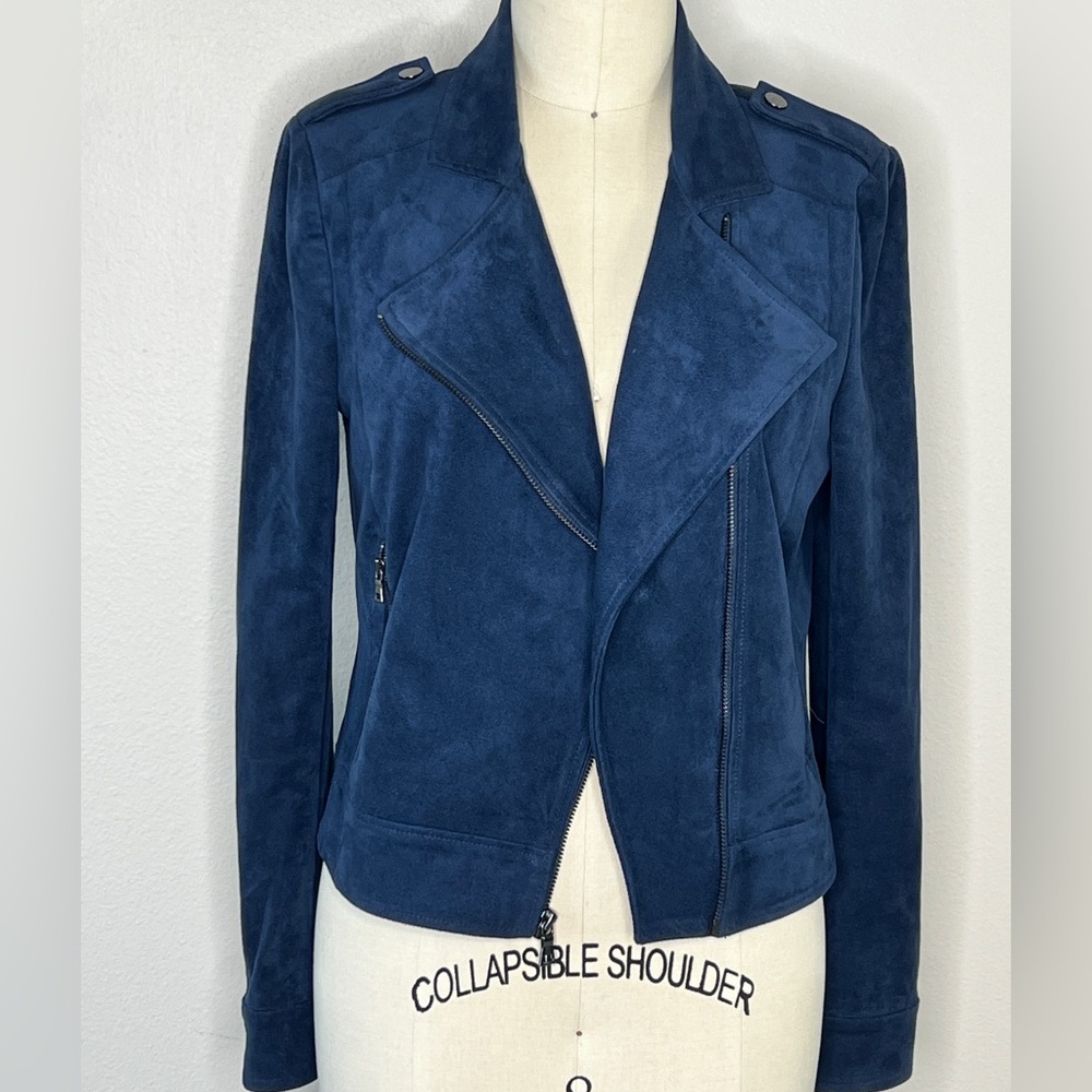 BCBGMaxAzria Deep Blue Moto Jacket